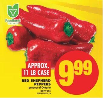 No Frills Red shepherd peppers, approx. 11 lb case offer