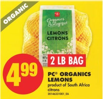 No Frills Pc® organics lemons, 2 lb bag offer