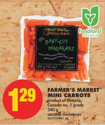 No Frills Farmer's market™ mini carrots, 340 g offer