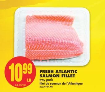 No Frills Fresh atlantic salmon fillet, tray pack offer