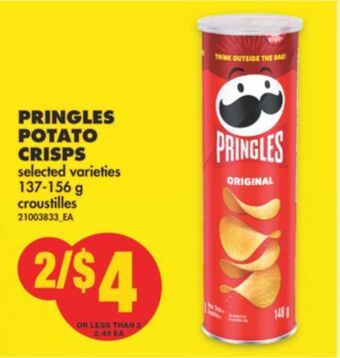 No Frills Pringles potato crisps, 137-156 g offer
