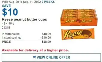 Costco Reese Peanut Butter Cups offer