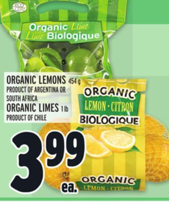 Metro Organic lemons offer