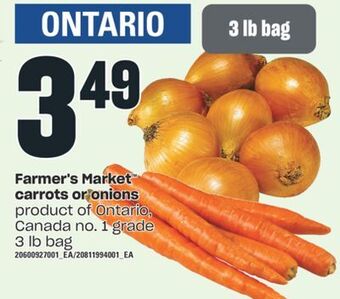 Independent Grocer Farmer's market™ carrots or onions, 3 lb bag offer