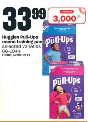 Independent Grocer Huggies pull-ups econo training pants, 66-104's offer