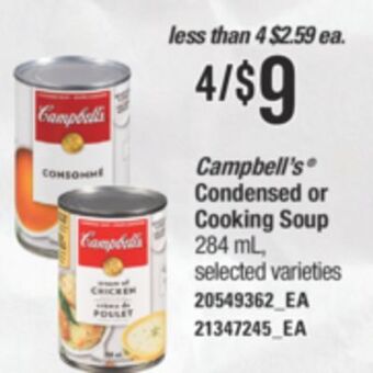 Independent Grocer Campbell's® condensed or cooking soup, 284 ml offer