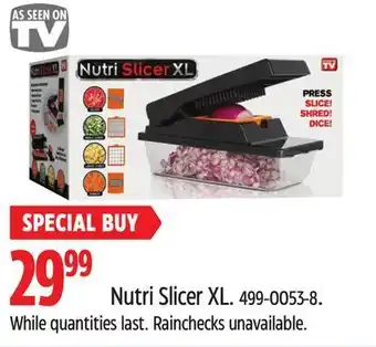 Canadian Tire As seen on tv nutri slicer xl offer