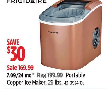 Canadian Tire Frigidaire portable copper ice maker, 26 lbs offer