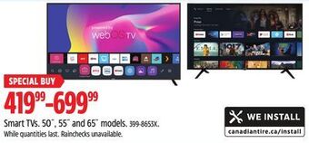 Canadian Tire Skyworth smart tvs offer