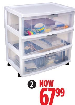 Canadian Tire Type a element 3-drawer storage tower with wheels offer