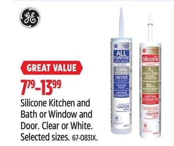 Canadian Tire Ge silicone kitchen and bath or window and door offer