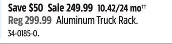 Canadian Tire Erickson aluminum truck rack offer