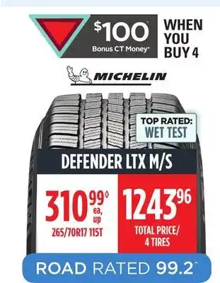 Canadian Tire Michelin all season truck & suv/cuv offer