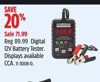 Canadian Tire Moto master digital 12v battery tester offer