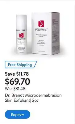 Walmart Dr. brandt microdermabrasion skin exfoliant| 2oz offer