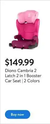Walmart Diono cambria 2 latch 2 in 1 booster car seat | 2 colors offer