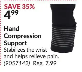 Princess Auto Hand compression support offer