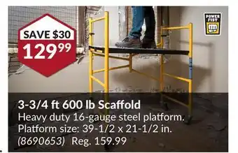 Princess Auto 3-3/4 ft600 lb scaffold offer