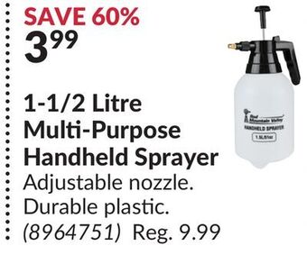 Princess Auto 1-1/2 litre multi-purpose handheld sprayer offer