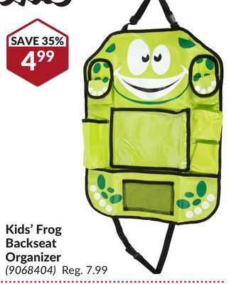 Princess Auto Kids' frog backseat organizer offer