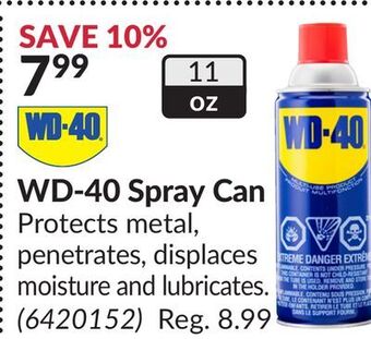 Princess Auto Wd-40 spray can offer