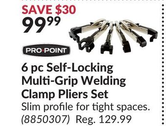 Princess Auto 6 pc self-locking multi-grip welding clamp pliers set offer
