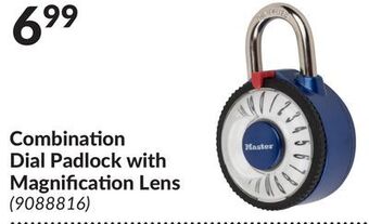 Princess Auto Combination dial padlock with magnification lens offer