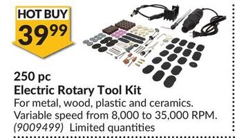 Princess Auto 250 pc electric rotary tool kit offer