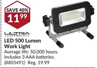 Princess Auto Led 500 lumen work light offer