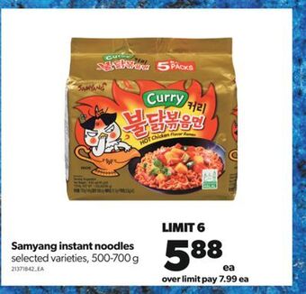 Real Canadian Superstore Samyang instant noodles, 500-700 g offer