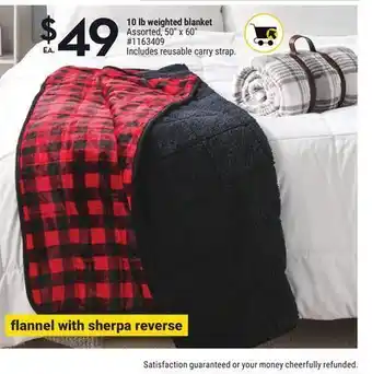 Giant Tiger 10 lb weighted blanket offer