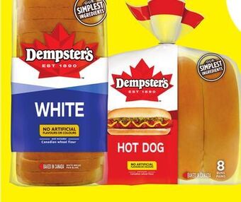 Chalo FreshCo Dempster's white or whole wheat bread 675 g hamburger or hot dog buns 8 pk offer