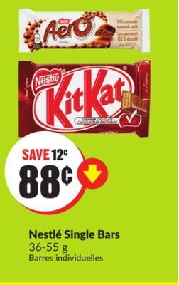 Chalo FreshCo Nestlé single bars 36-55 g offer