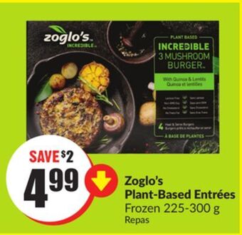Chalo FreshCo Zoglo's plant-based entrées frozen 225-300 g offer