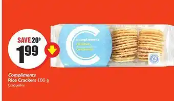 Chalo FreshCo Compliments rice crackers 100 g offer