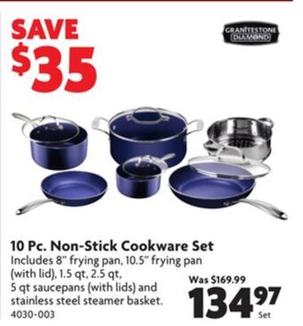 Home Hardware 10 pc. non-stick cookware set offer