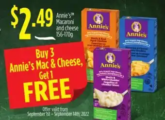 FreshCo Annie's™ macaroni and cheese 156-170g offer