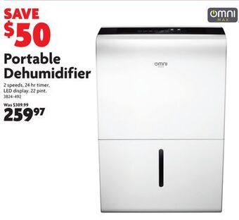 Home Hardware Portable dehumidifier offer