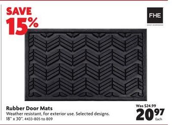 Home Hardware Rubber door mats offer