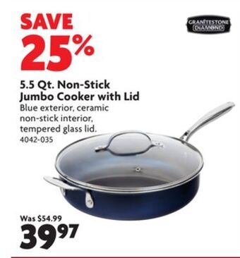 Home Hardware 5.5 qt. non-stick jumbo cooker with lid offer