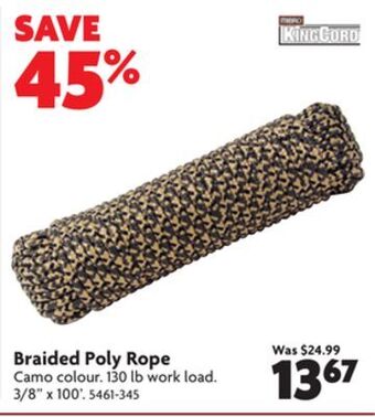 Home Hardware Braided poly rope offer