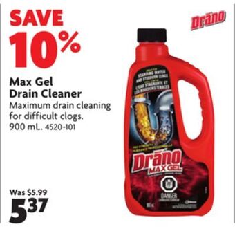 Home Hardware Max gel drain cleaner offer