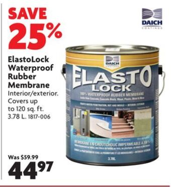 Home Hardware Elastolock waterproof rubber membrane offer