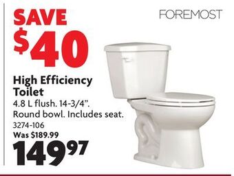 Home Hardware High efficiency toilet offer