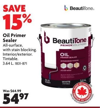 Home Hardware Oil primer sealer offer