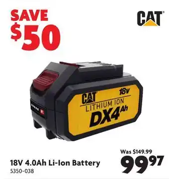 Home Hardware 18v 4.0ah li-ion battery offer