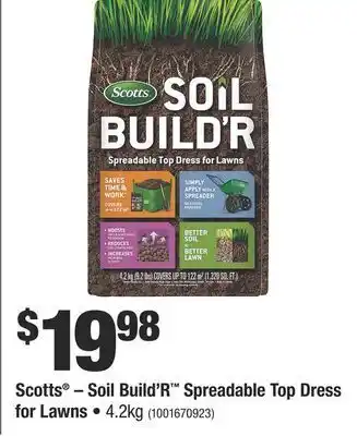 Home Depot Scotts® – soil build'r™ spreadable top dress for lawns offer