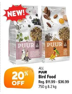 Ren’s Pets Depot Puur bird food offer