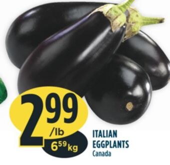 Marché Adonis Italian eggplants offer