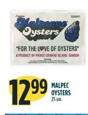 Marché Adonis Malpec oysters offer